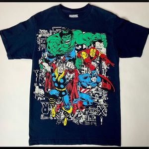 Vintage 2011 Marvel (Avengers) Black T Shirt Sz M